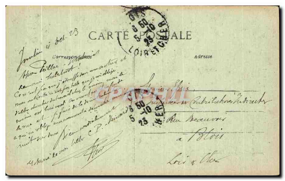 Josselin — Vue sur l'Oust — Collection VILLARD Quimper — Rückseite