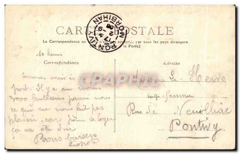CPA Morbihan Josselin Le Chateau — Rückseite