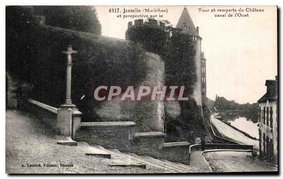 Jesselin (Morbihan) — Tour et remparts du Château canal de l'Oust — A. Lamiré, Éditeur, Rennes