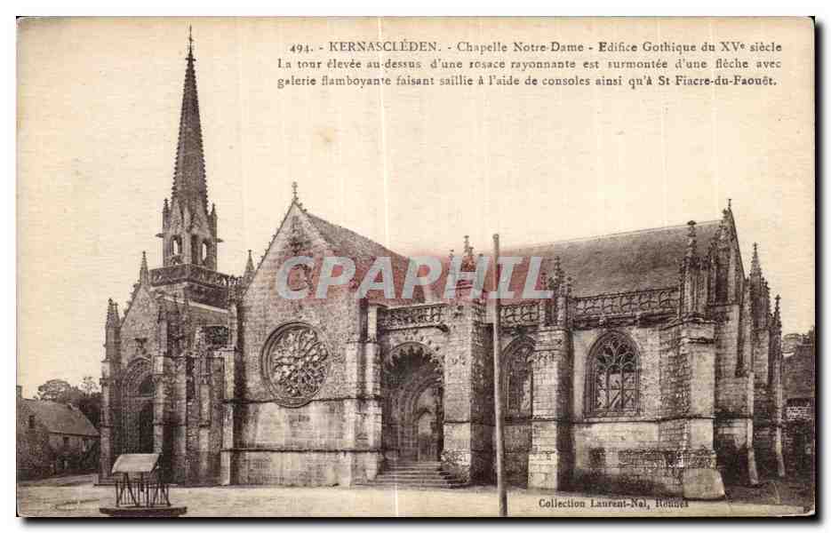CPA Kernascleden Chapelle Notre Dame Edifice Gothique du XV siecle