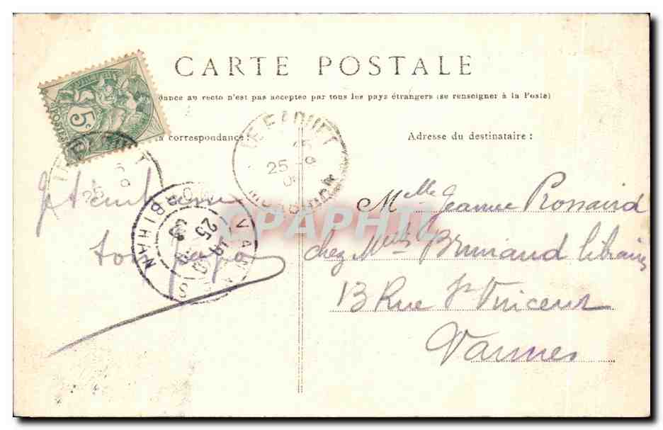 Le Faouët — La Roche de l'Aigle — Vallée de l'Ellé à la Chapelle Sainte-Barbe — Collection Villard, Quimper — Rückseite