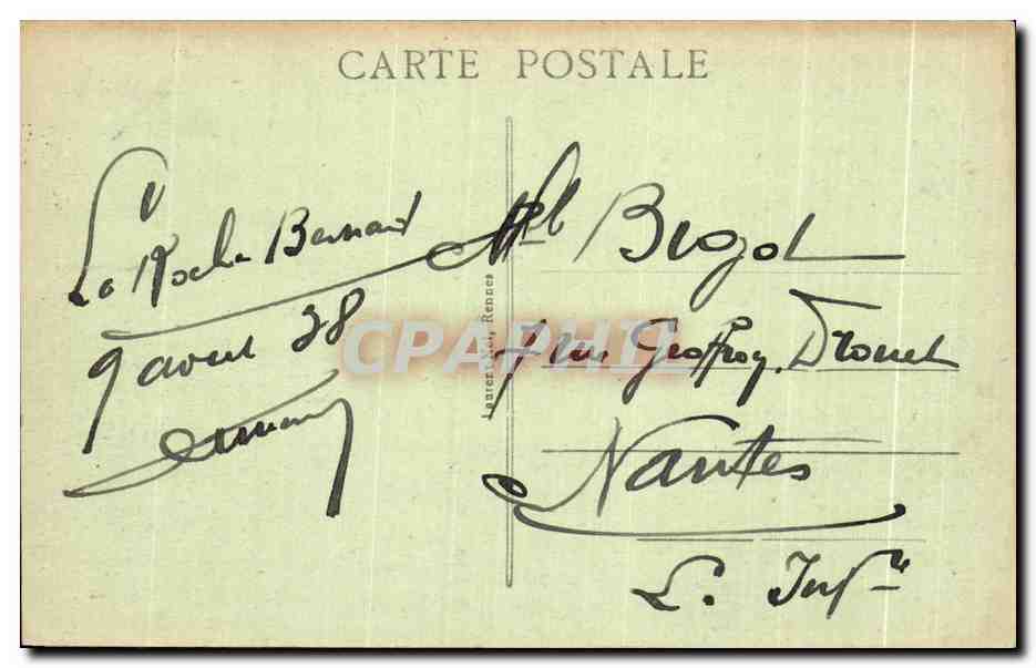 CPA La Roche Bernard Le Pont en arc articule  — Rückseite