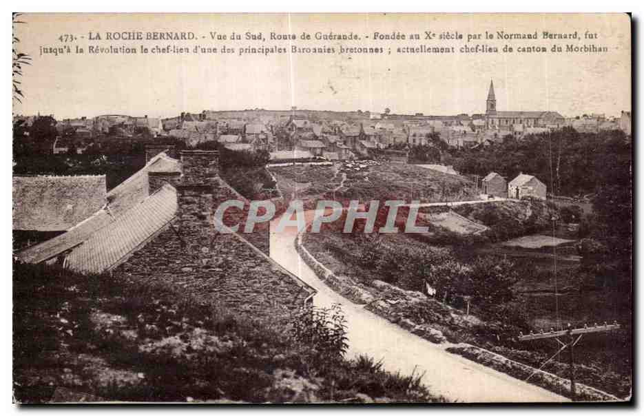 CPA La Roche Bernard Vue du Sud Route de Guerande Fondee