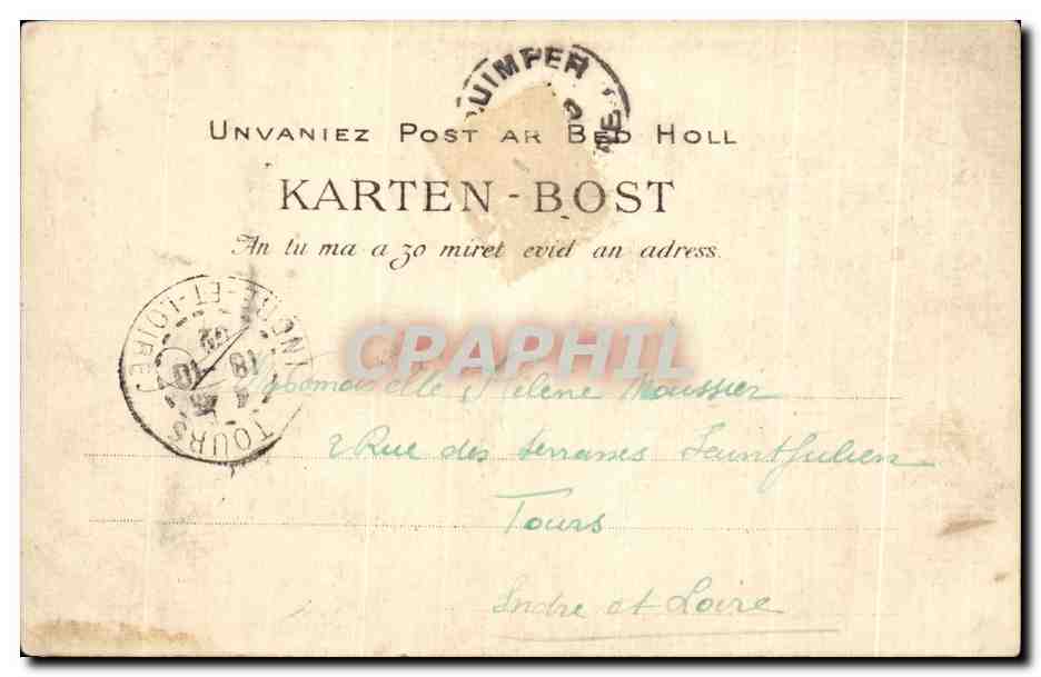CPA Le Faouet L arche de la Chapelle Saint David a Saint Horbe — Rückseite
