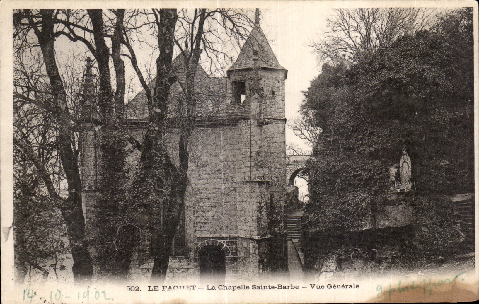 Le Faquet — La Chapelle Sainte-Barbe — Vue Générale — Éditeur Philippe, n° 502
