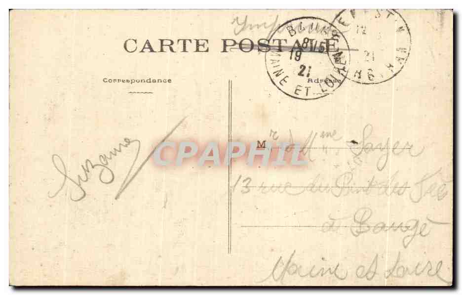 CPA Penestin (Morbihan) Rochers er Plage Des Trois Demoiselles — Rückseite
