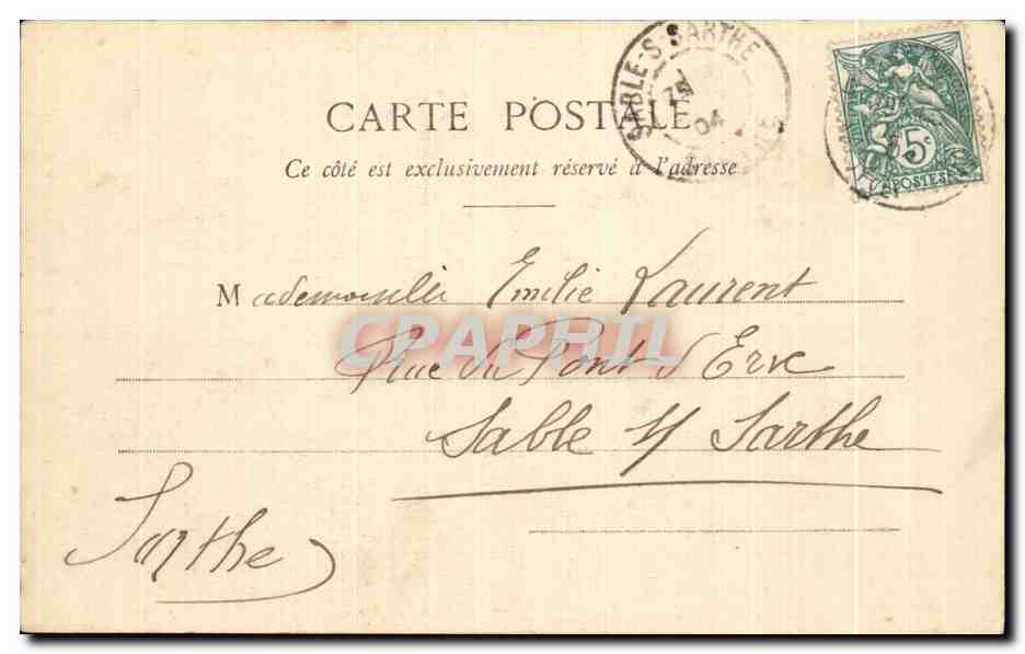 CPA Ploermel Hotel des Ducs de Mercoeur — Rückseite