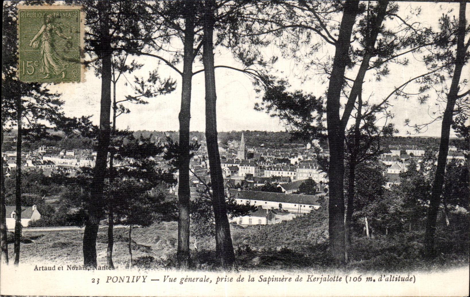 Ponlivy — Vue générale, prise de la Sapinière de Kerjalotte (106 m d'altitude) — Artaud et Nozaïs, Nantes