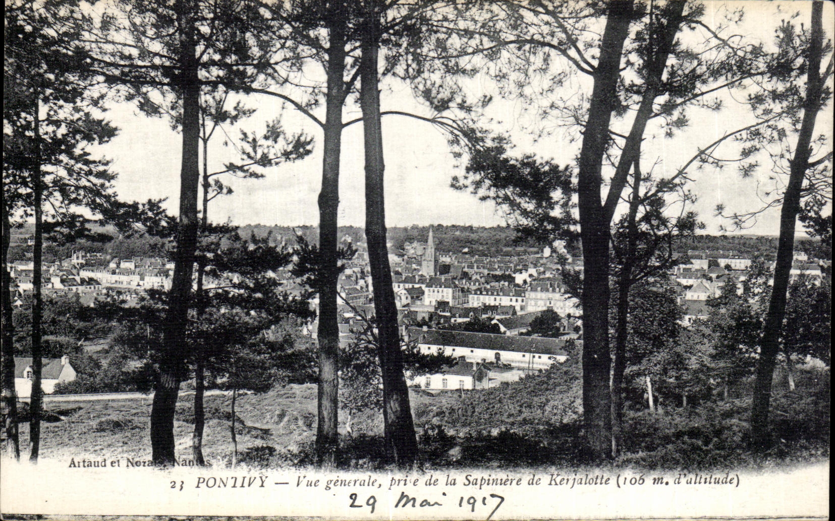 CPA Pontivy Vue generale prise de la Sapimere de Kerjalotte