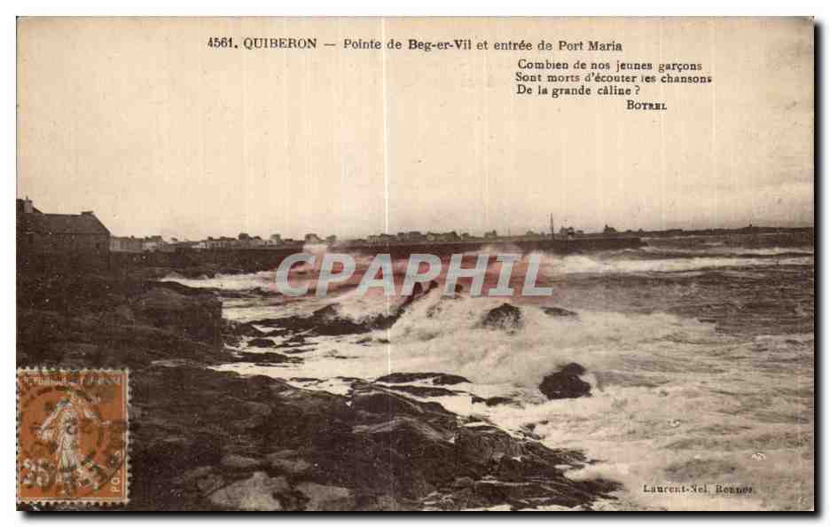 CPA Quiberon Pointe de Beg er Vil et entree de Port Maria