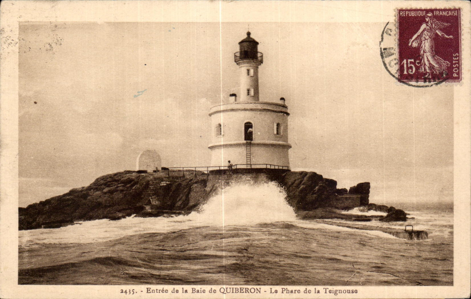 CPA Entree de la Baie de Quiberon Le Phare de la Teignouse Lighthouse 