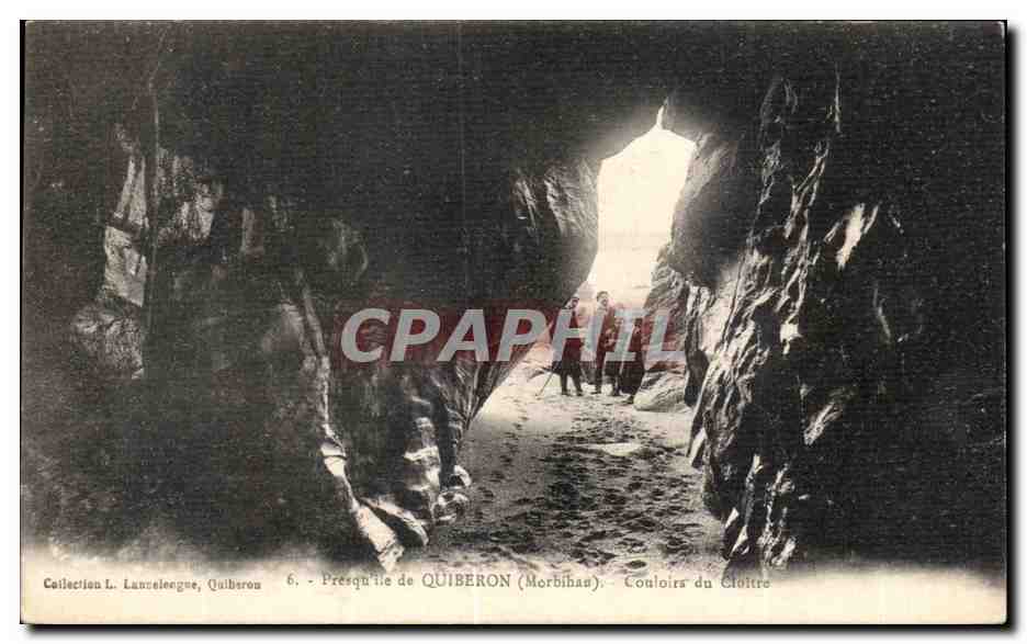 Presqu'île de Quiberon (Morbihan) — Couloirs du Cloître — Collection L. Lanzeleugue, Quiberon
