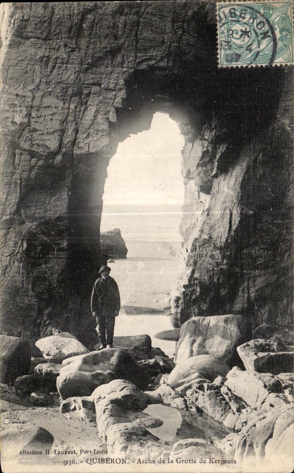 Quiberon - Arche de la Grotte de Kergroix — Collection H. Laurent, Port-Louis, n° 936