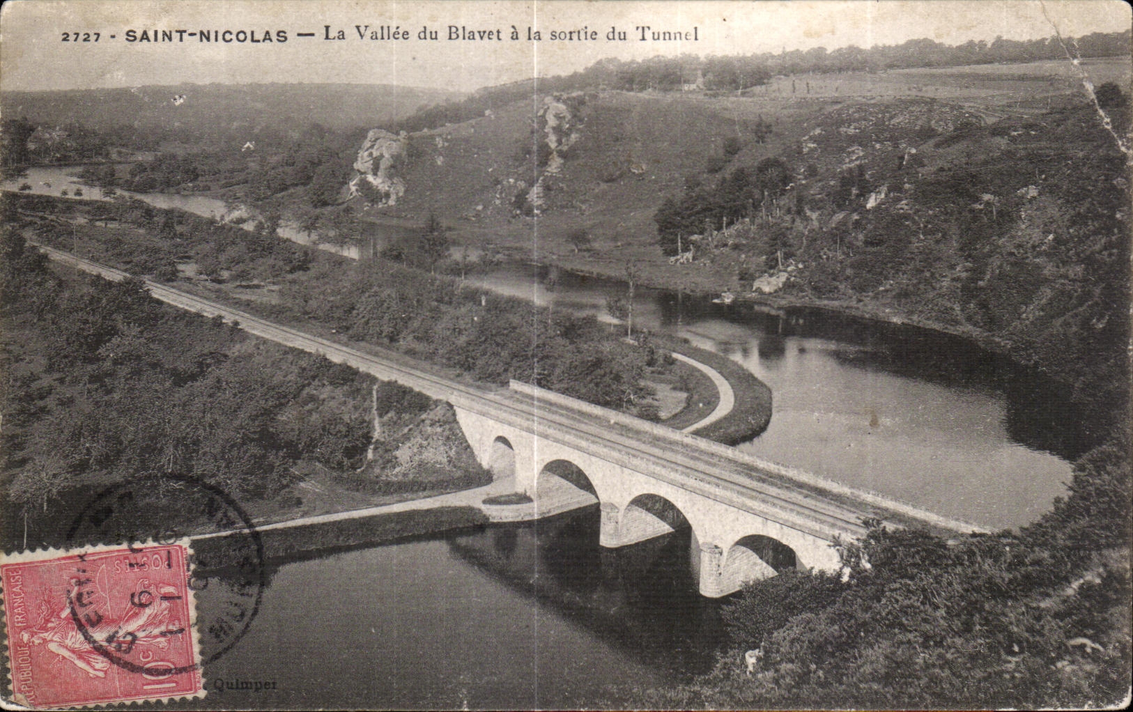 Saint-Nicolas — La Vallée du Blavet à la sortie du Tunnel — Quimper, n° 2727