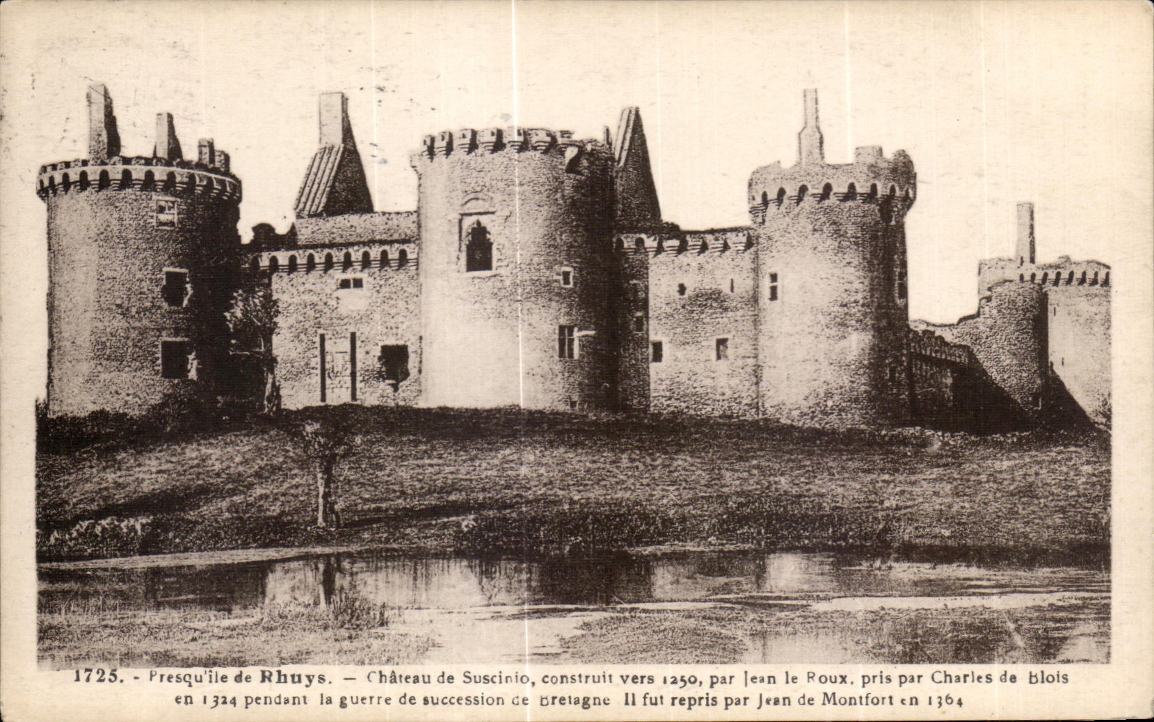 CPA Presquile de Rhuys Chateau de suscinio construit vers Par Lean le Roux pris Charles de blois 