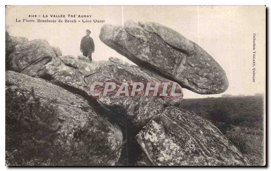 CPA La Vallee Tre Auray La Pierre Branlante de Brech Cote Ouest