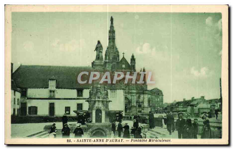 CPA sainte Anne D Auray Fontaine Miaculeuse