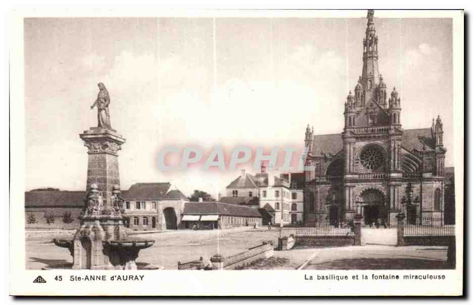 Ste-ANNE d'AURAY — La basilique et la fontaine miraculeuse — Edition Glingo-Josse, n° 45