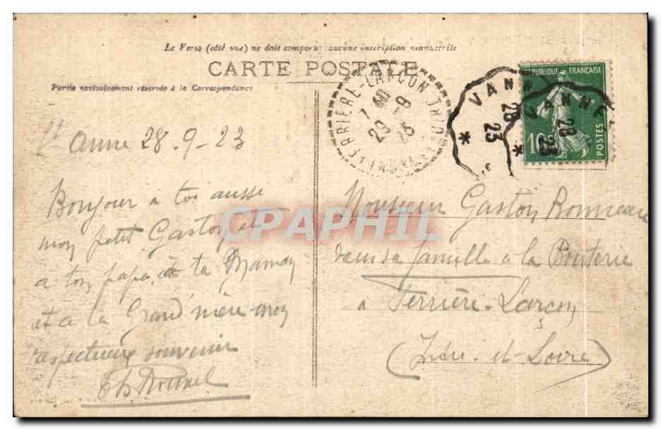 CPA Ste Anne d Auray Meste a la Seala Sancta pelerinage Folklore costume — Verso