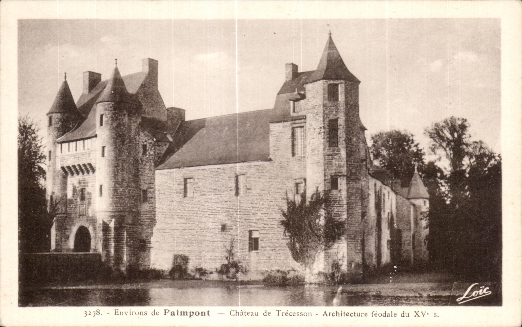 CPA Environs de Paimpont Chateau de Trecesson Architecture feodale du XV