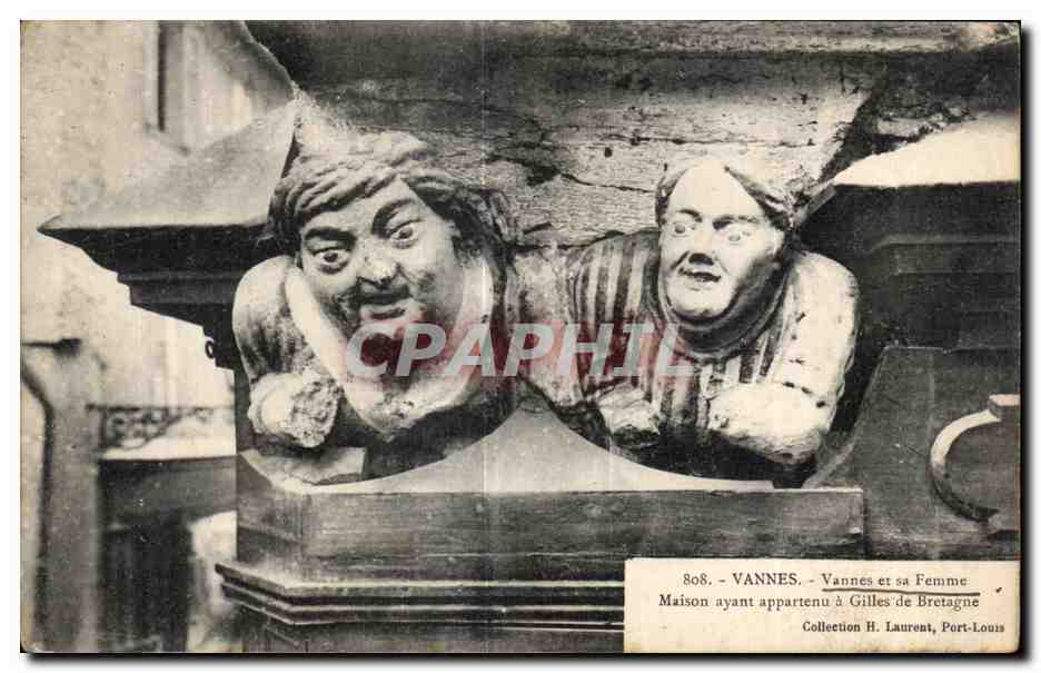 CPA Vannes Vannes et sa femme Maison ayanl appartenu a Gilles de Bretagne