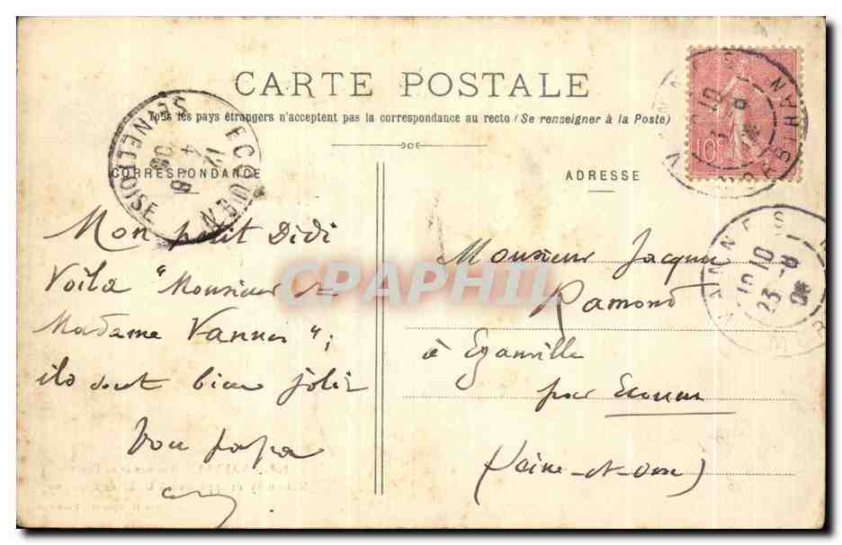 CPA Vannes Vannes et sa femme Maison ayanl appartenu a Gilles de Bretagne — Rückseite