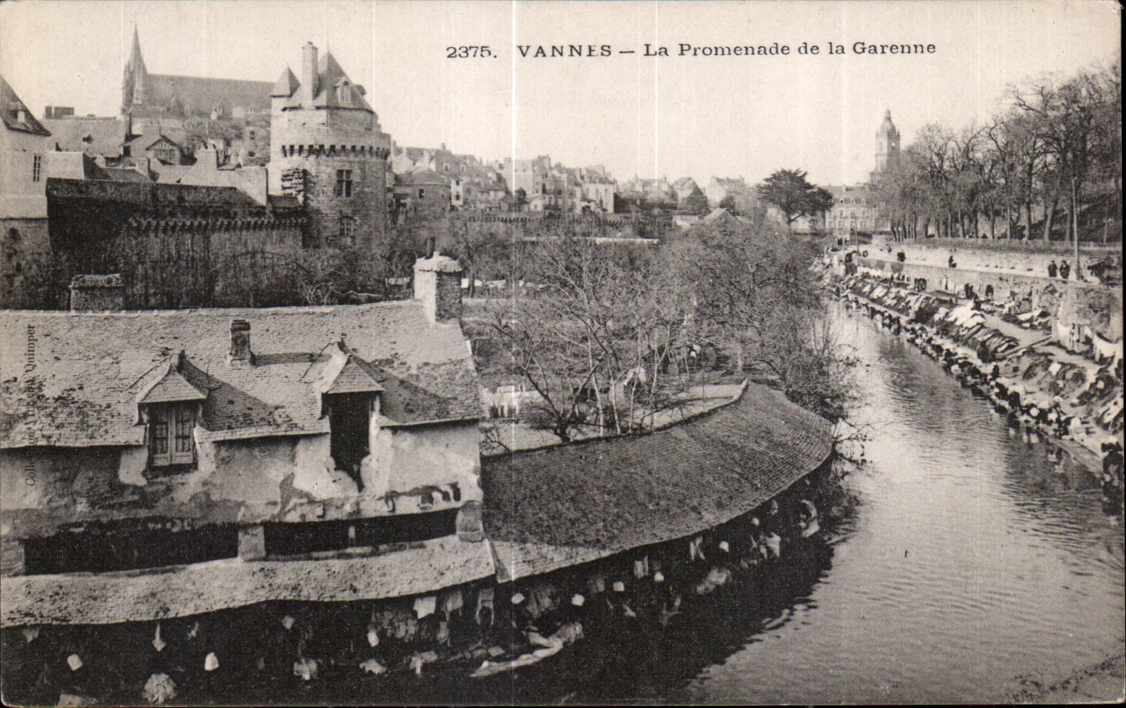 CPA Vannes La Promenade de la Garenne Lavandieres Lavoirs 