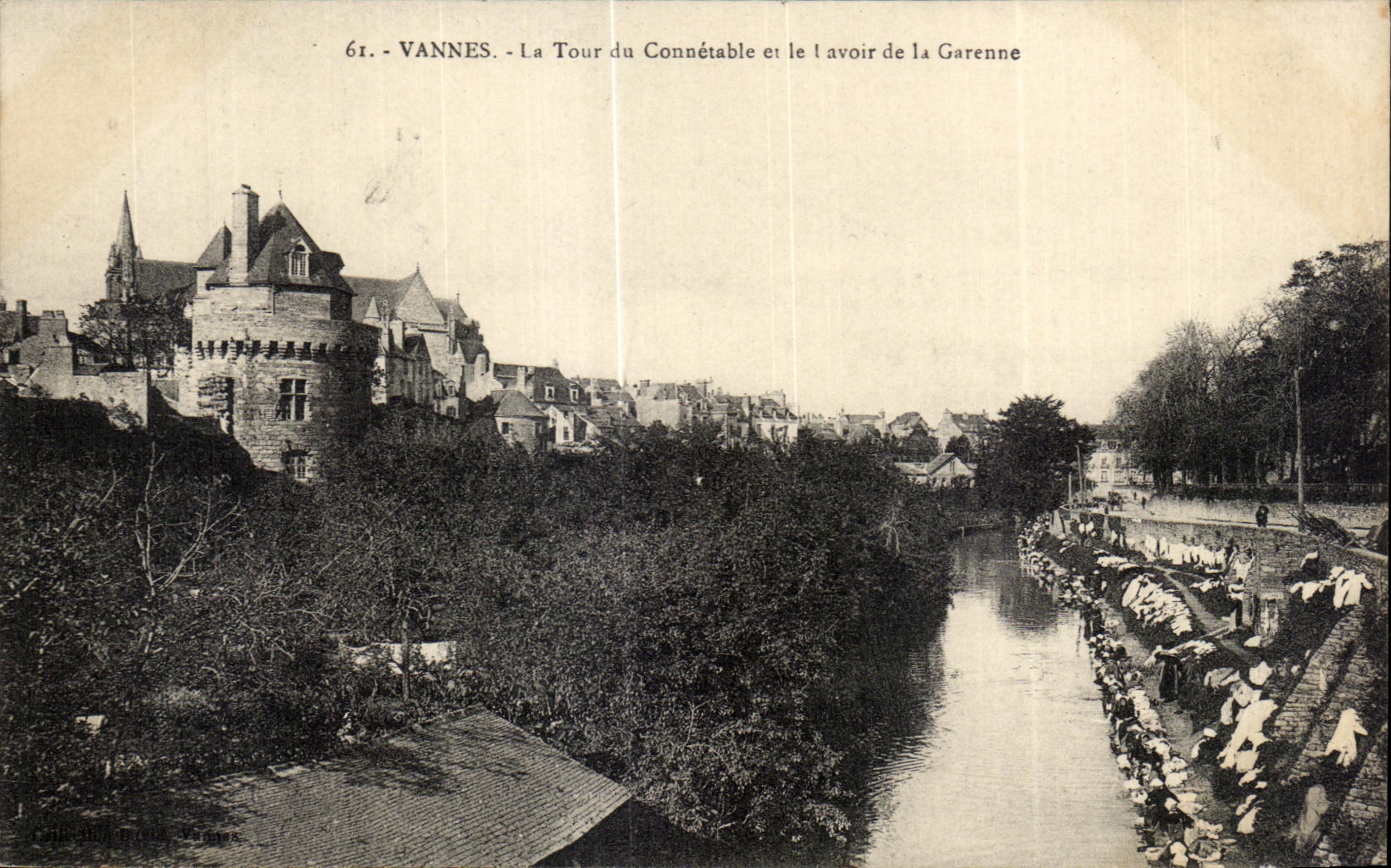 VANNES - La Tour du Connétable et le lavoir de la Garenne — Éditeur : Caille & Cie, n° 61