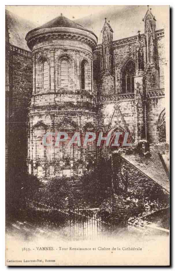 VANNES - Tour Renaissance et Cloître de la Cathédrale — Collection Laurent-Net, Rennes
