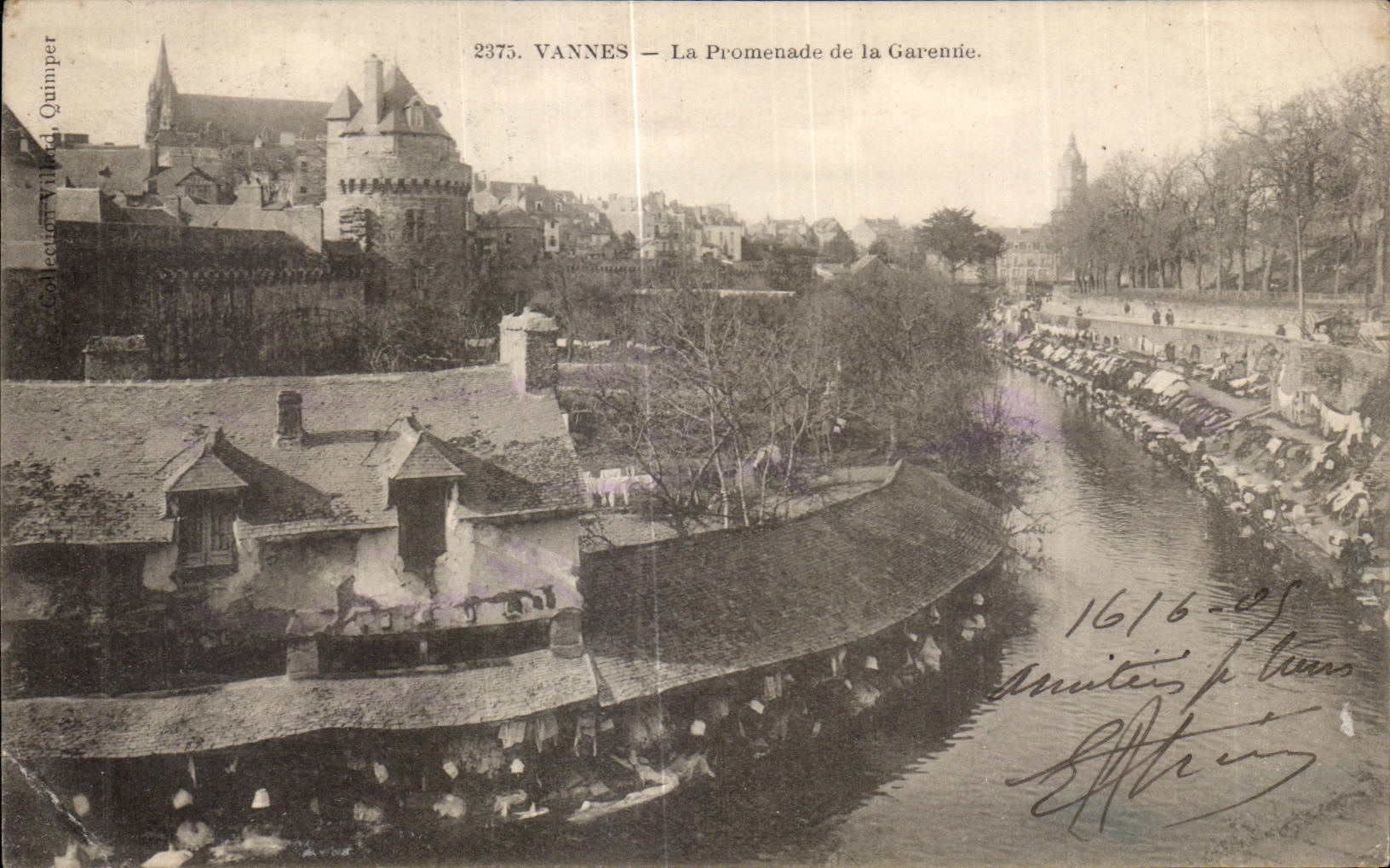 CPA Vannes La Promenade de la Garenne Lavoirs Lavandieres 