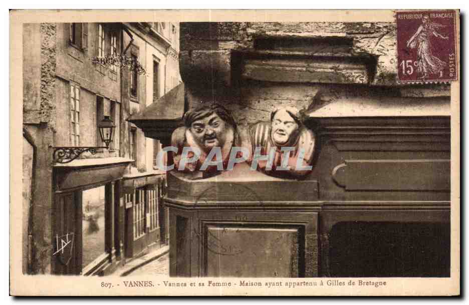 CPA Vannes Vannes et sa Femme Maison ayant appartenu a Gilles de Bretagne