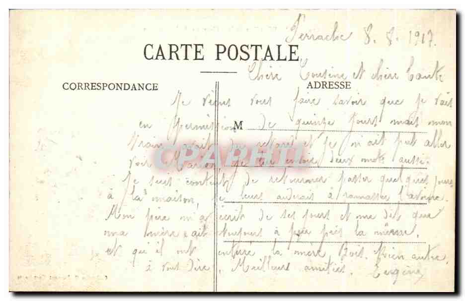 CPA Vannes Vue de la Ville Prise de la Garenne — Rückseite