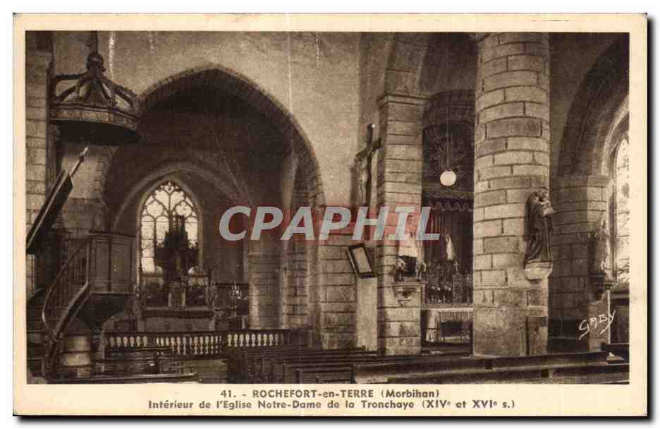 CPA Rochefort Interieur de L Eglise Notre Dame De La Tronchaye