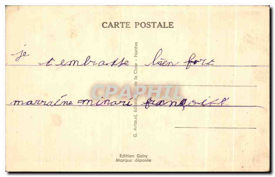 CPA Rochefort Le Chateau Entree du Jardin — Rückseite