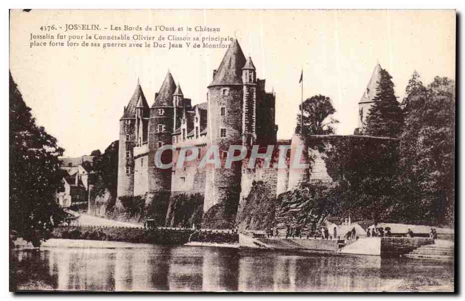 CPA Josselin Les Bords de L Oust et le Chiteau Josselin