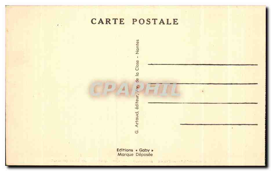 CPA Rochefort en Terre Cafe Breton La Salle Principale — Rückseite
