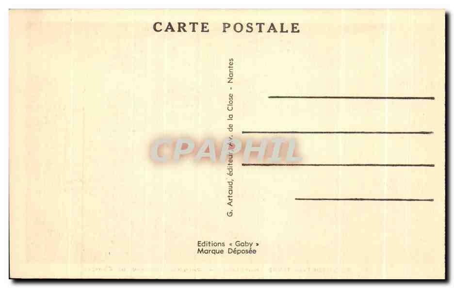 CPA Rochefort en Terre Ancienne Hotellerie du Chateau — Rückseite