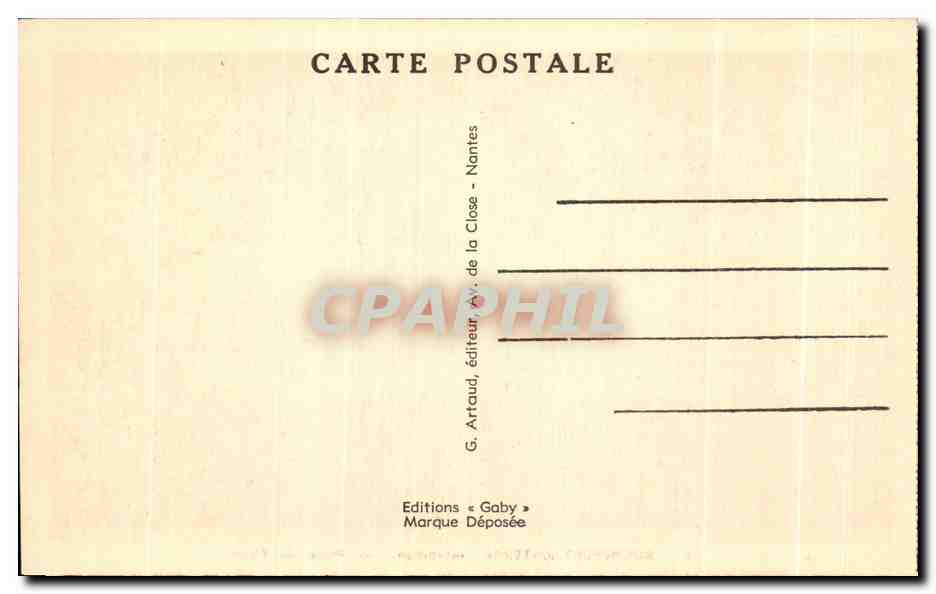 CPA Rochefort en Terre Place du Puits — Rückseite