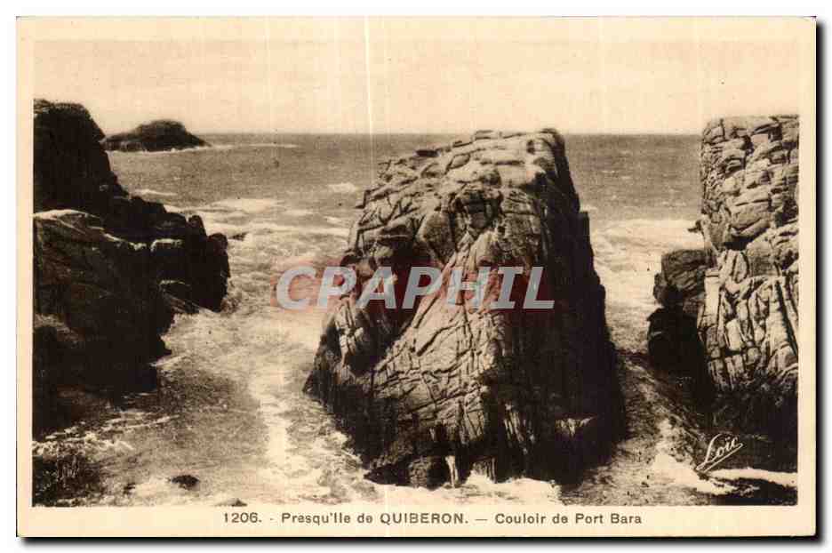 CPA Presquille de Quiberon Couloir de Port Bara