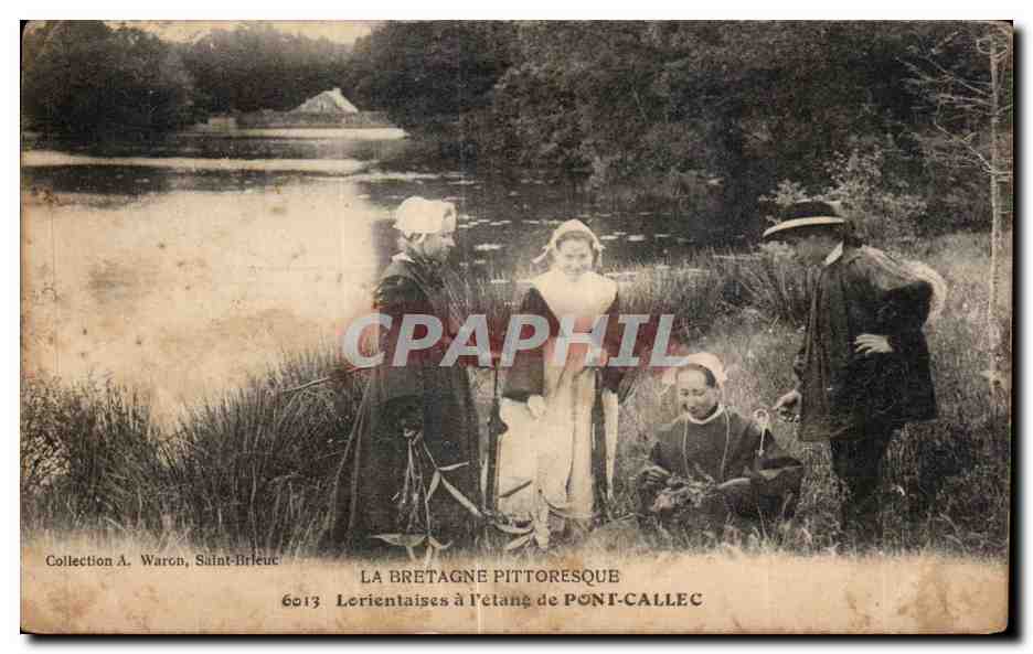 Lerientaises à l'étang de Pont-Callec — Collection A. Waron, Saint-Brieuc — n° 6013