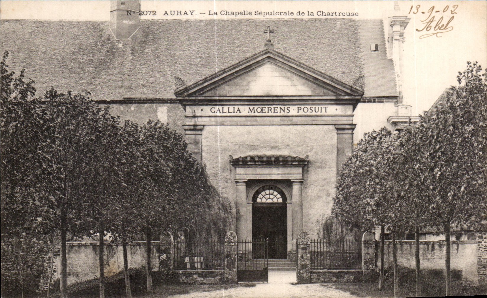 Auray — La Chapelle Sépulcrale de la Chartreuse — Gallia Moerens Posuit