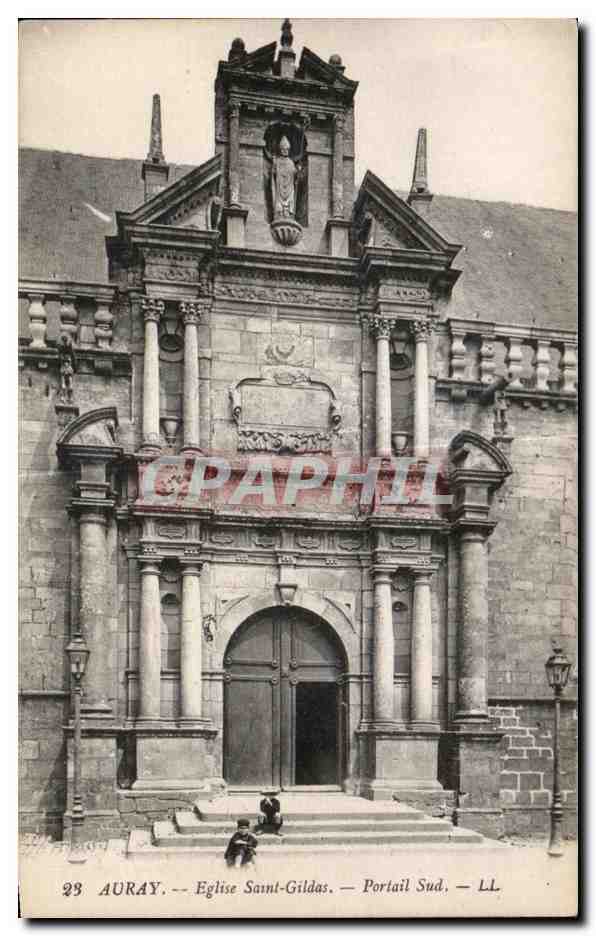 CPA Auray Eglise Saint Gildas Portail Sud