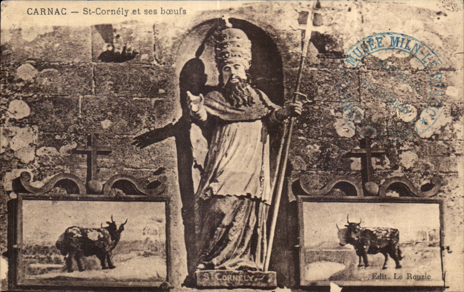 CPA Carnac St Cornely et ses Boeufs