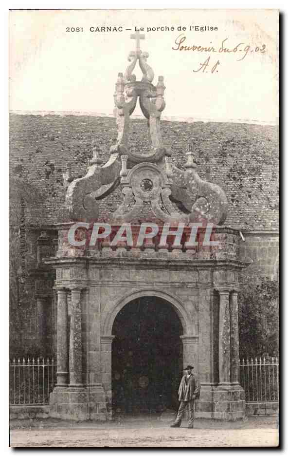 CPA Carnac Le Porche de L Eglise