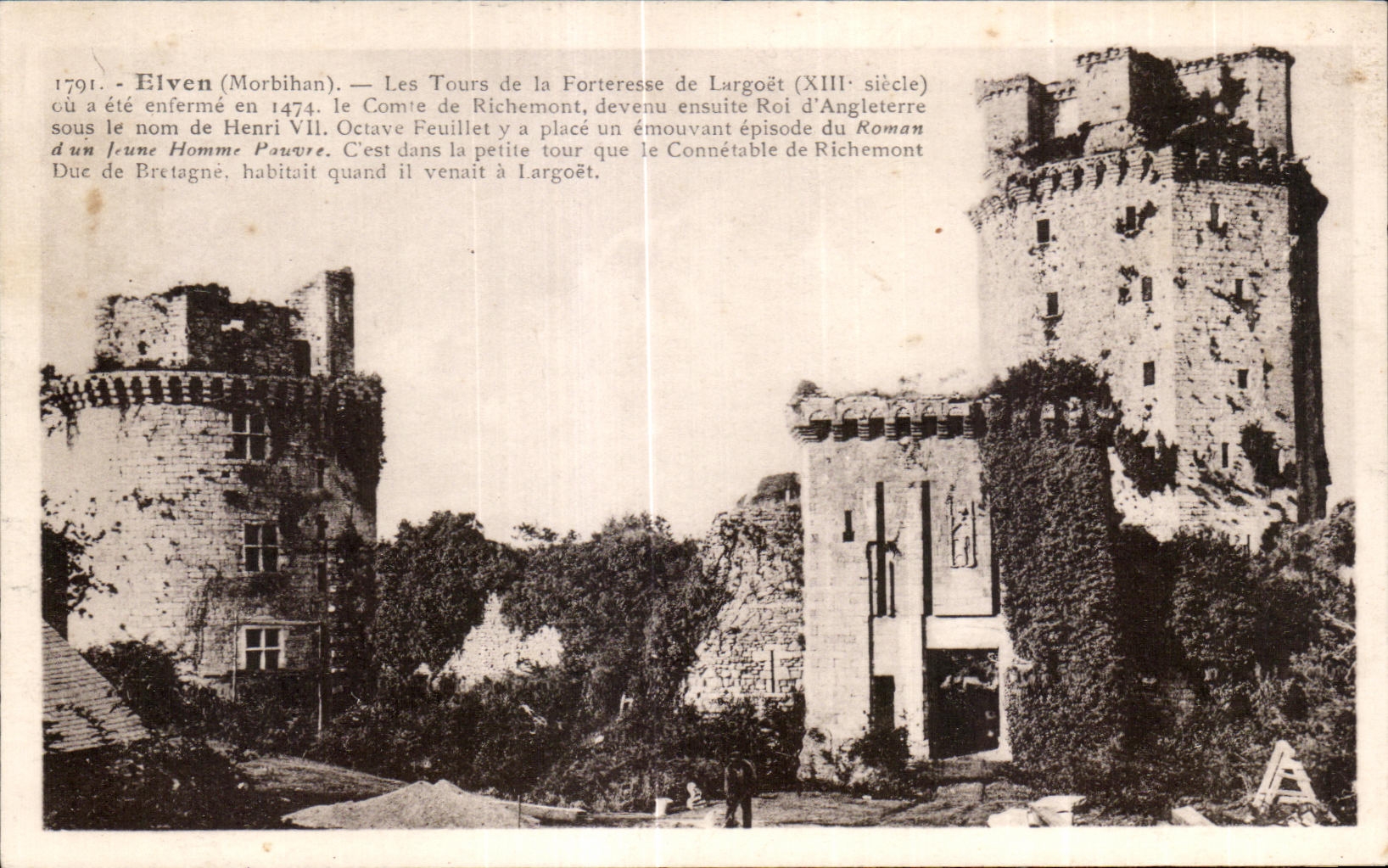 CPA Elven Les Tours de la Forteresse de Largoet