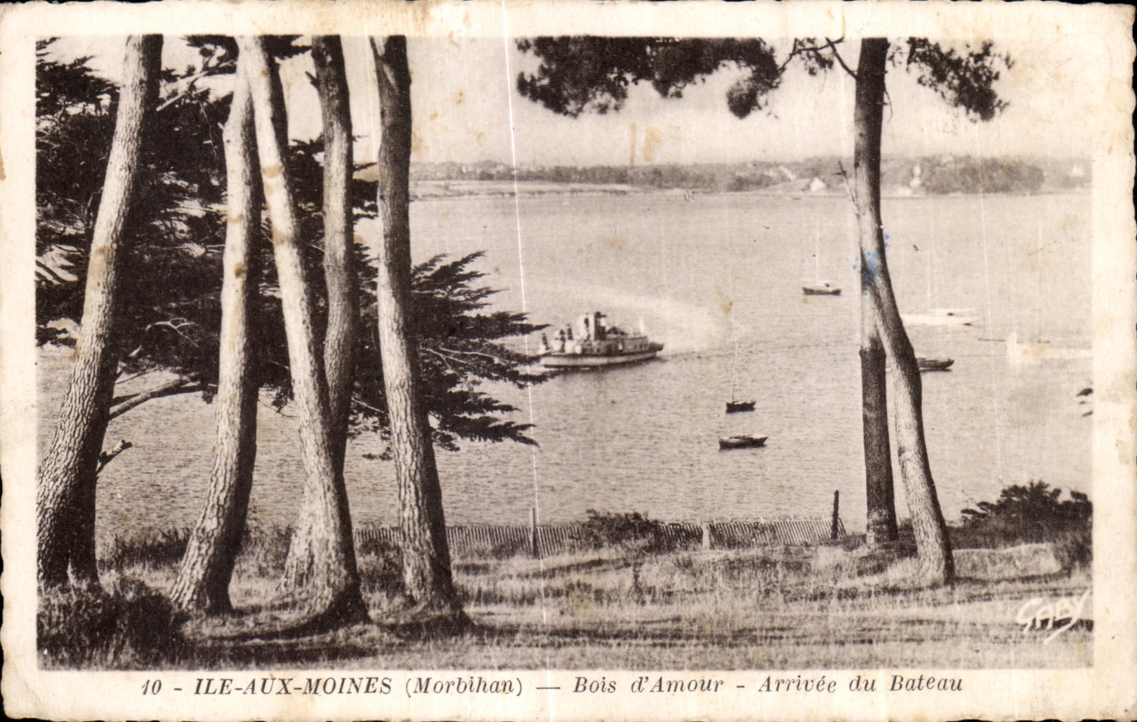 Ile-aux-Moines (Morbihan) — Bois d'Amour — Arrivée du Bateau