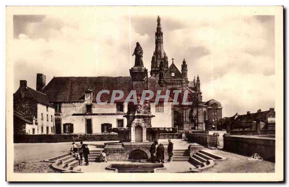 CPA Ste Anne D Auray La Fontaine Miraculeuse et la Basilique