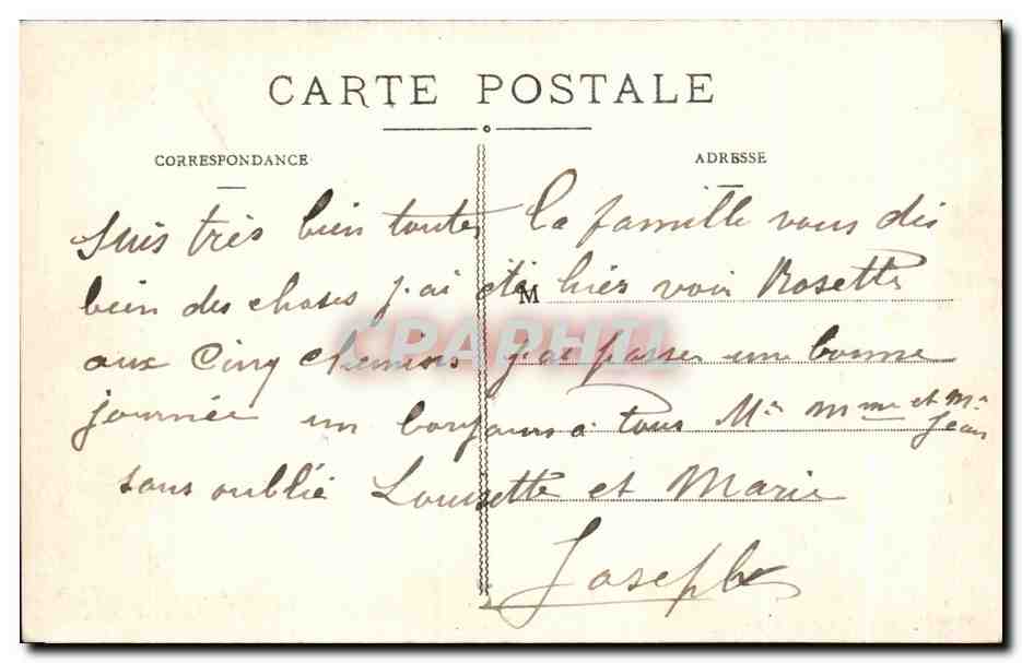 CPA Josselin Le Salon du Cbateau — Rückseite