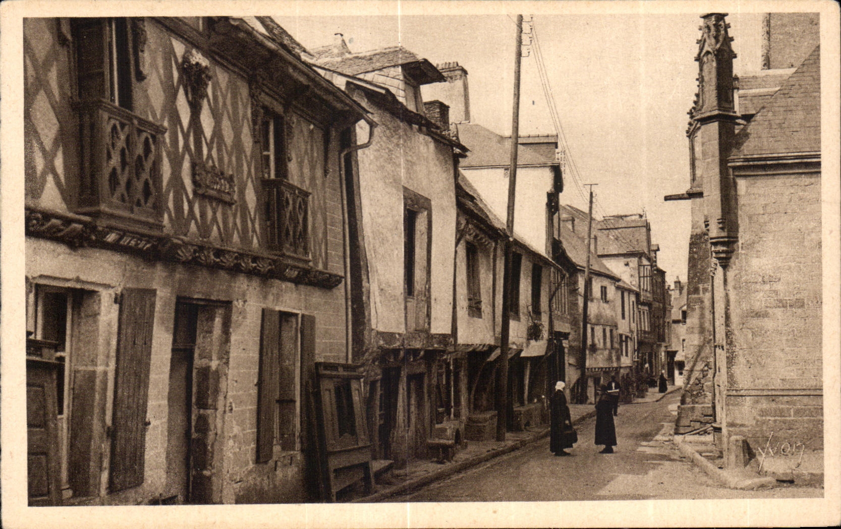 CPA Josselin Vieille Rue Bretagne