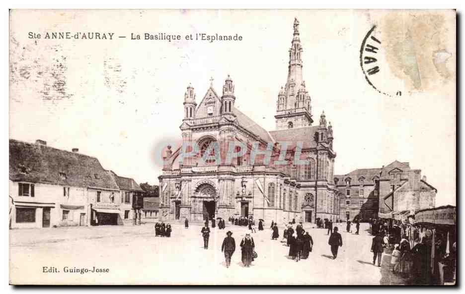 CPA Ste Anne d Auray La Basilique et I Esplanade